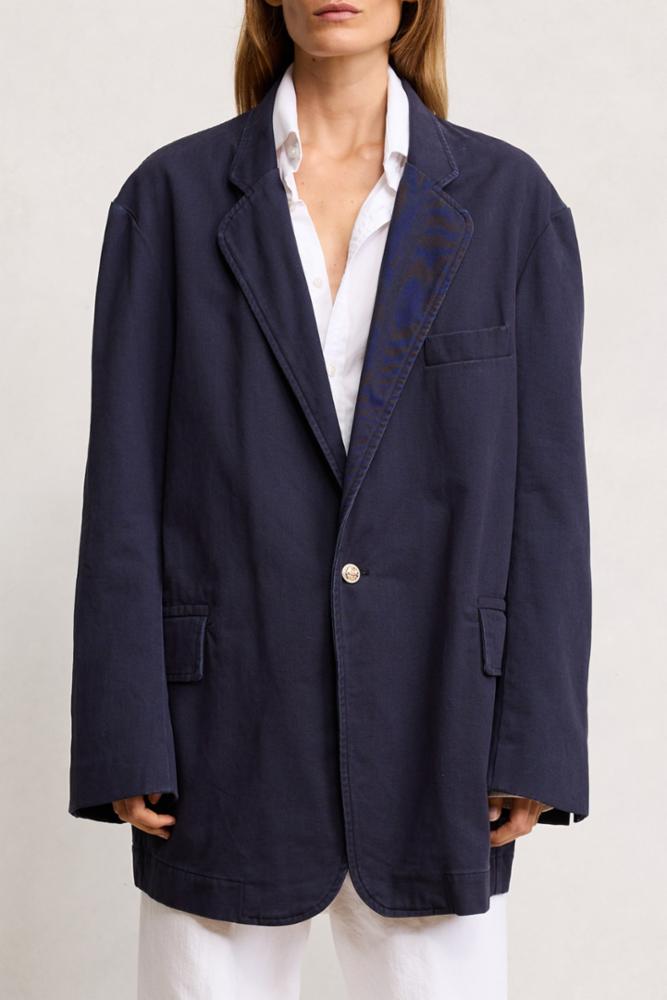 Deconstructed Blazer - Navy Blue
