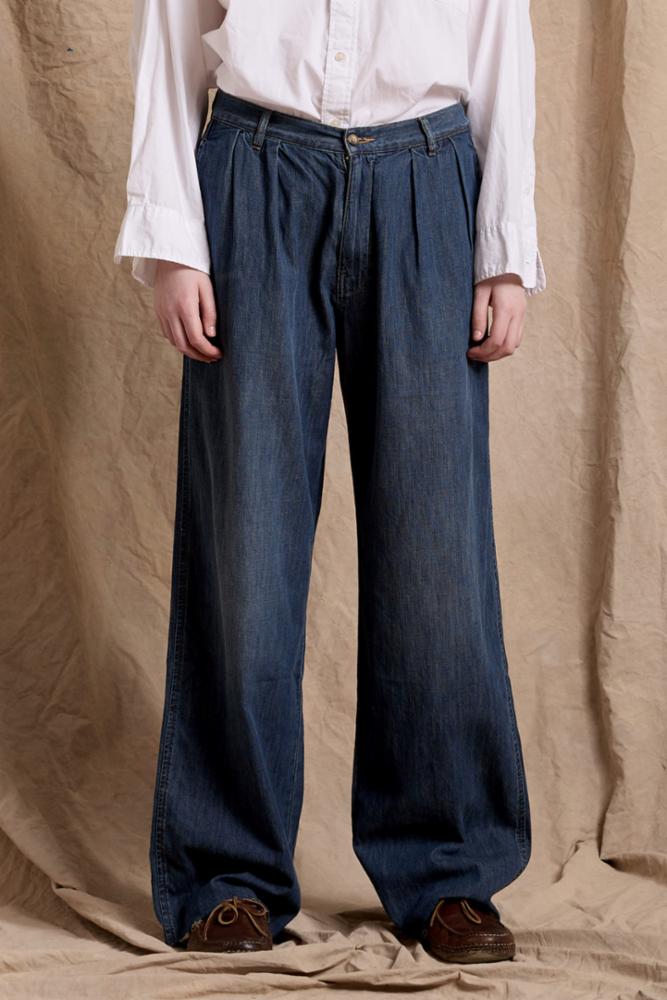 Blair Double Pleated Pant - Seymour Indigo | Denimist