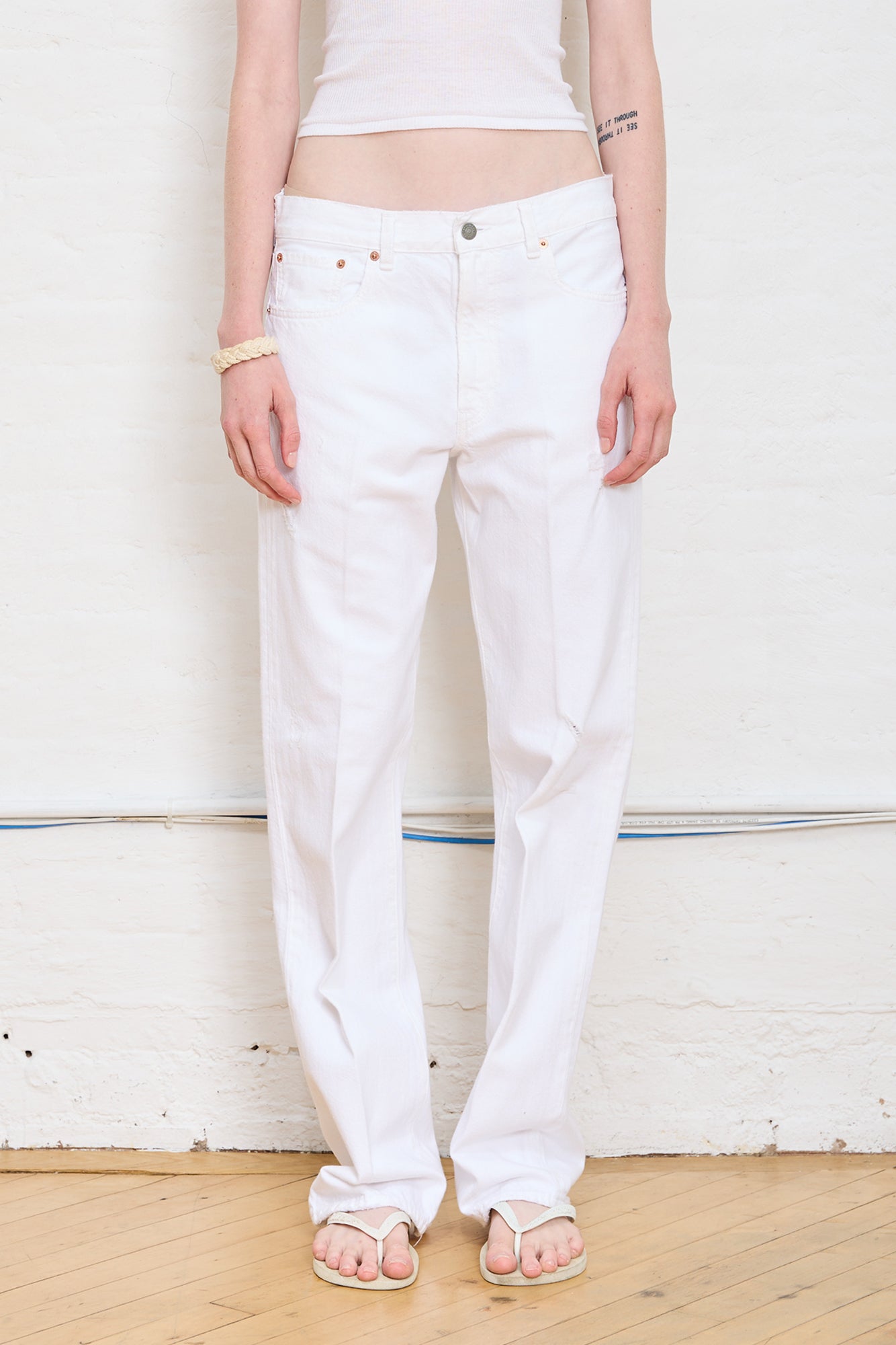 Lucy Boyfriend Jean - White Wash
