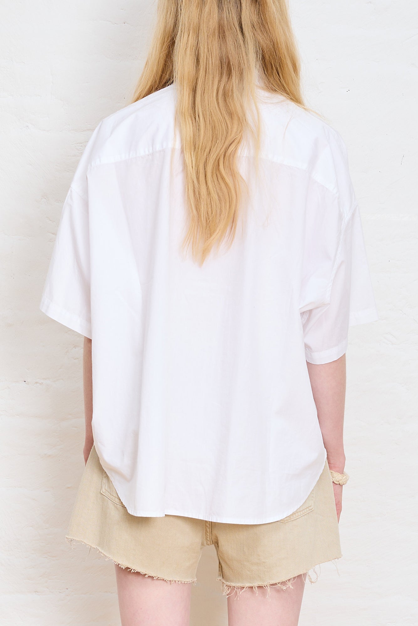 Short Sleeve Button Down Shirt - White