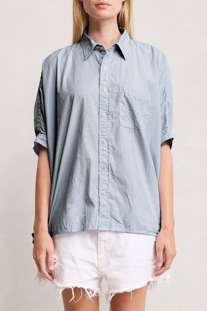 Emma Shirt - Grey Mini Stripe