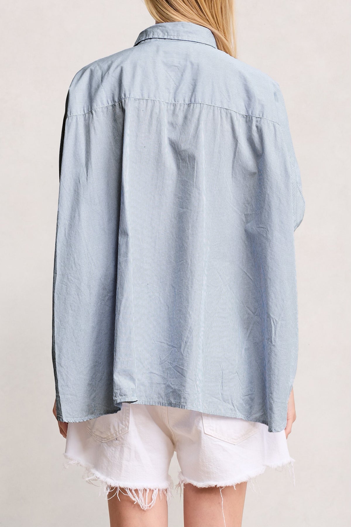 Emma Shirt - Grey Mini Stripe
