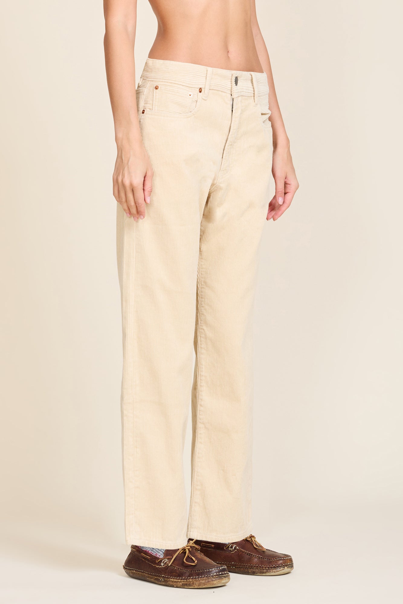 Lucy Boyfriend Pant - Sand Corduroy