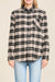 Boyfriend Shirt - Beige/ Black Plaid