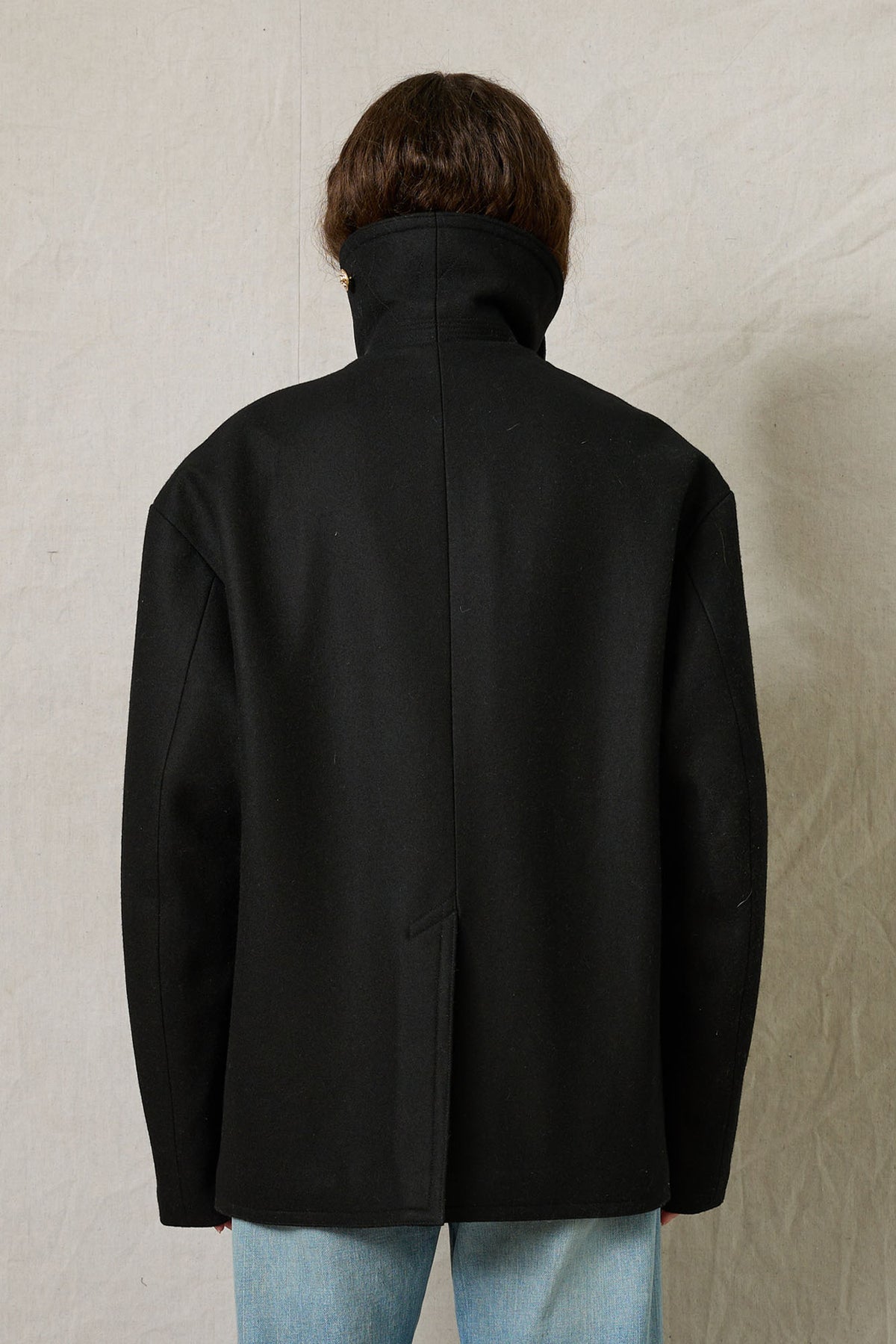 Oversized Peacoat - Black