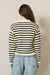 Striped Pullover Sweater - Cream /Midnight Navy Stripe