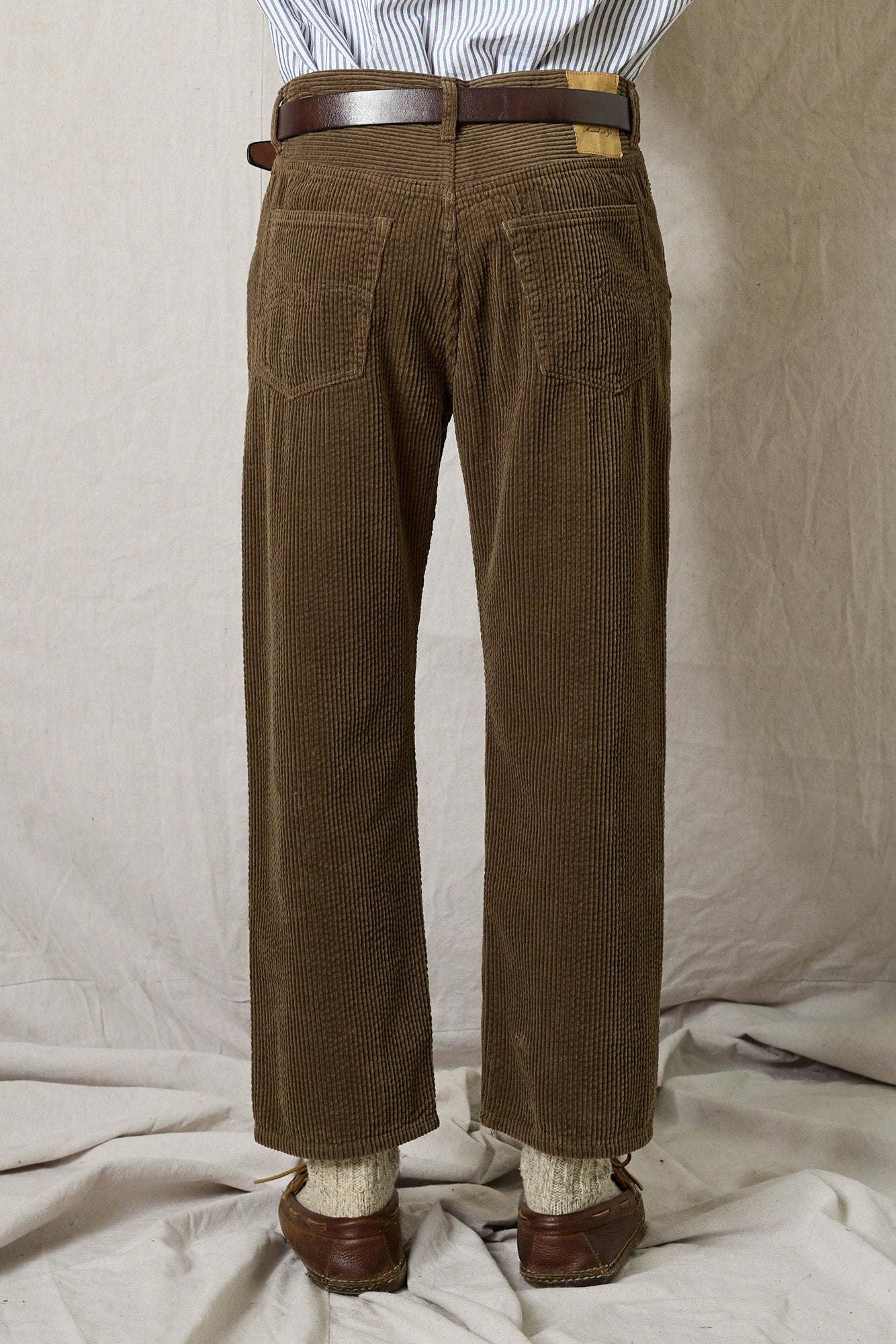 Lucy Boyfriend Pant - Olive Bubble Corduroy