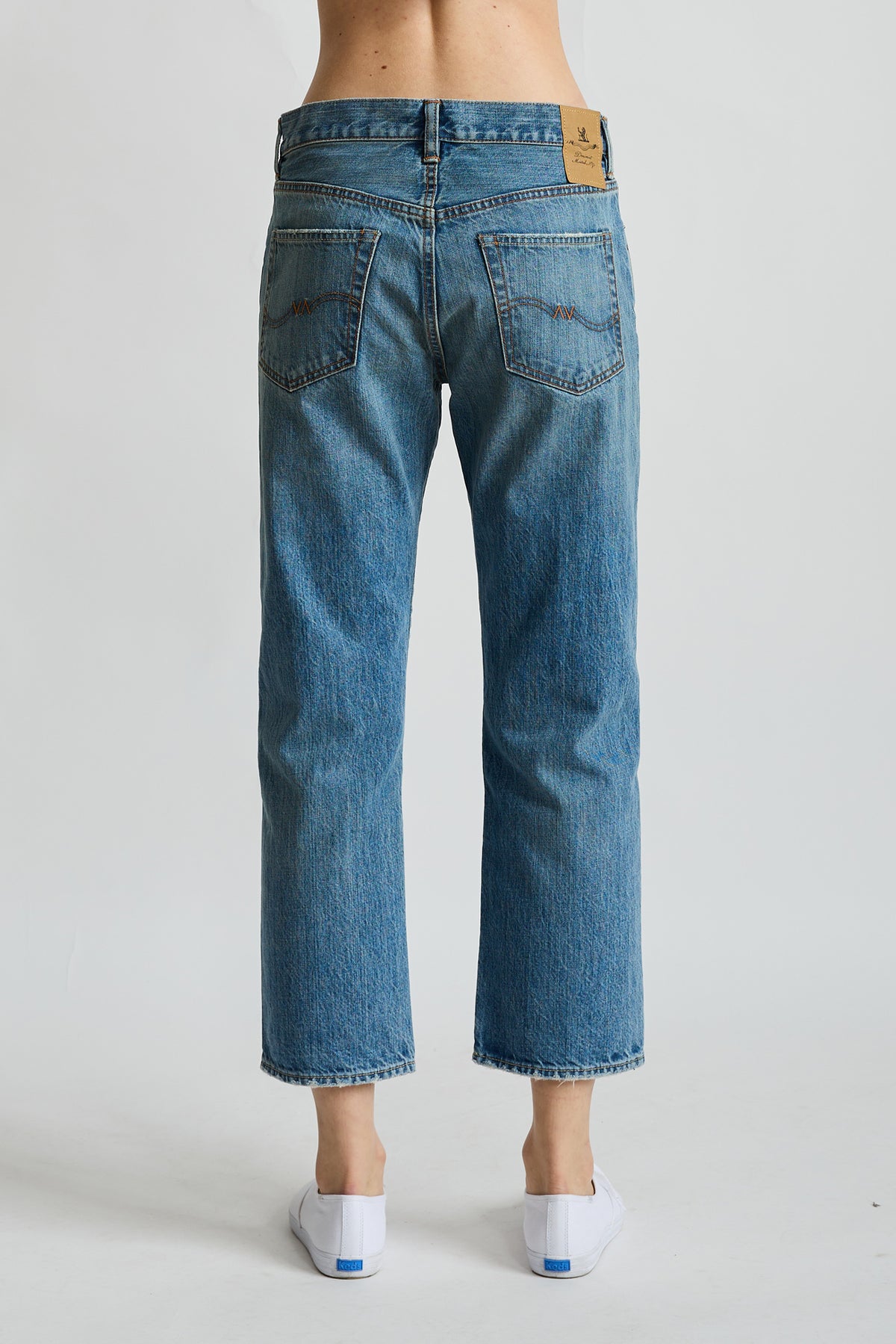 Lindsay Slim Boyfriend Jean - Rehan Blue