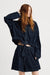 Long Sleeved Front Tie Shirt - Drapey Rinse Indigo