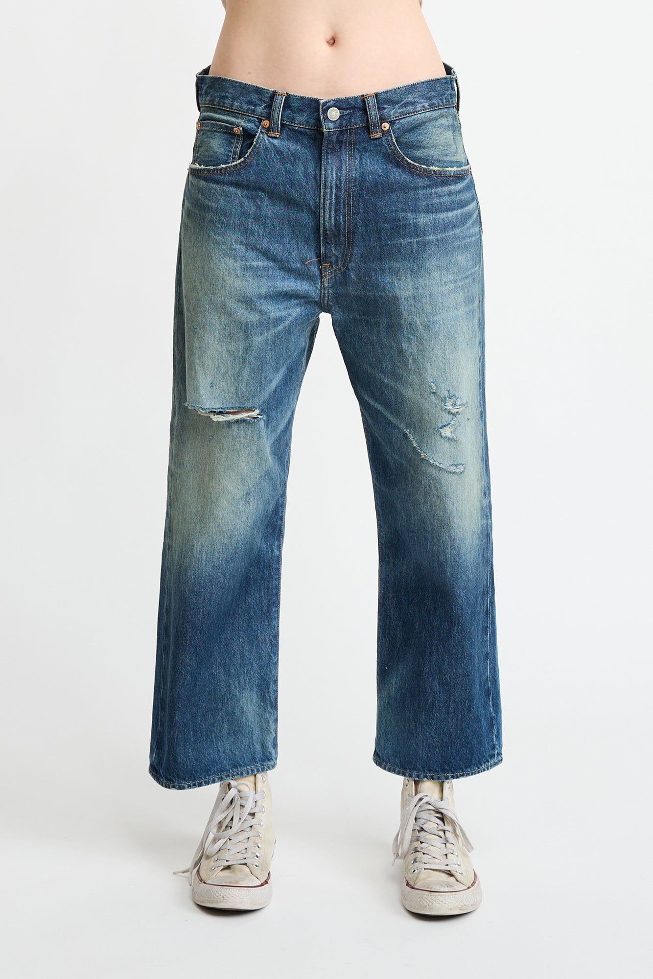 Haisley Slouch Boyfriend Jean - Esher Blue