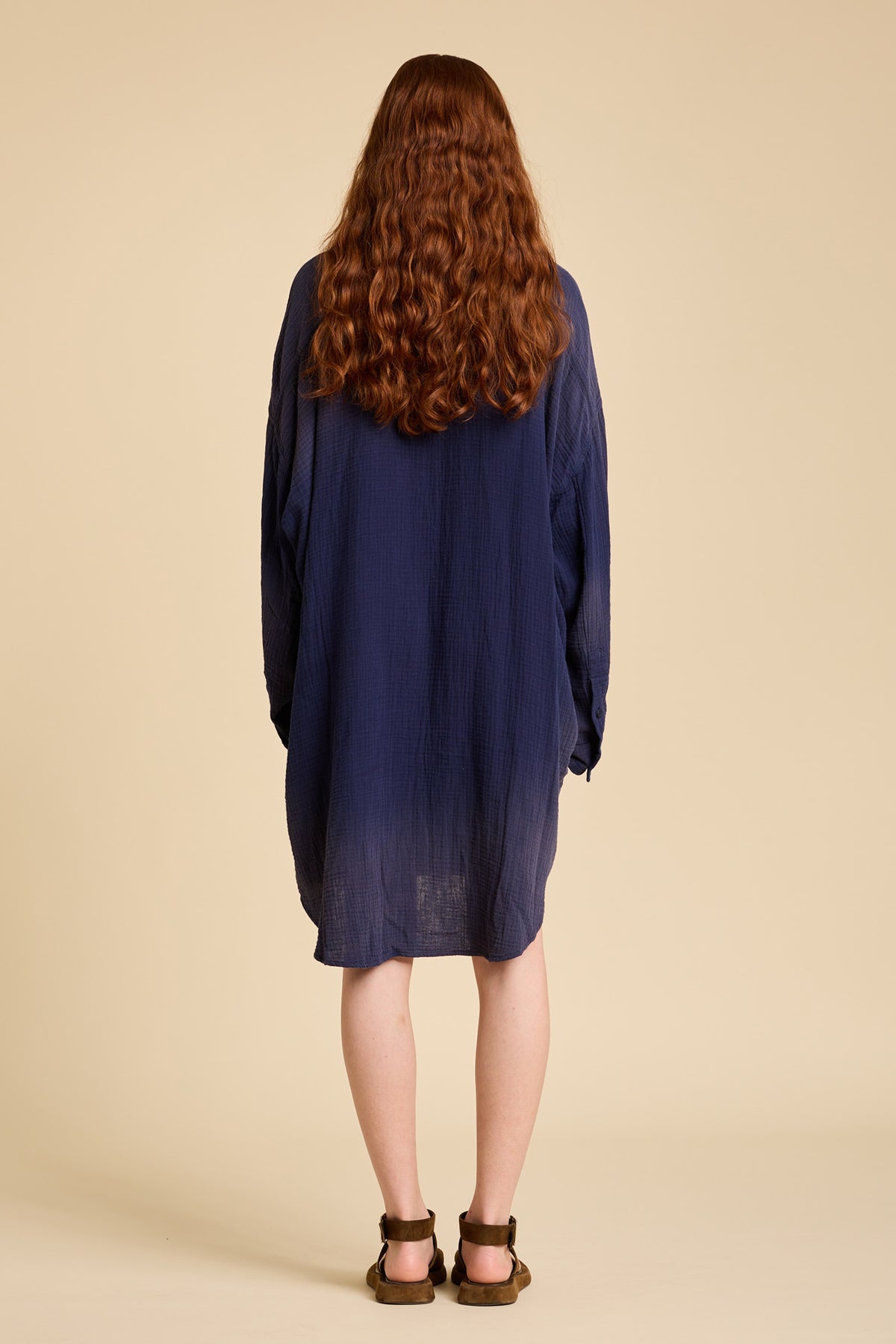 Utility Shirtdress - Washed Blue Gauze