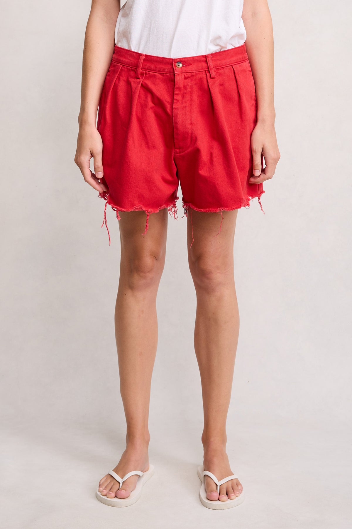 Blair Double Pleated Shorts - Nantucket Red