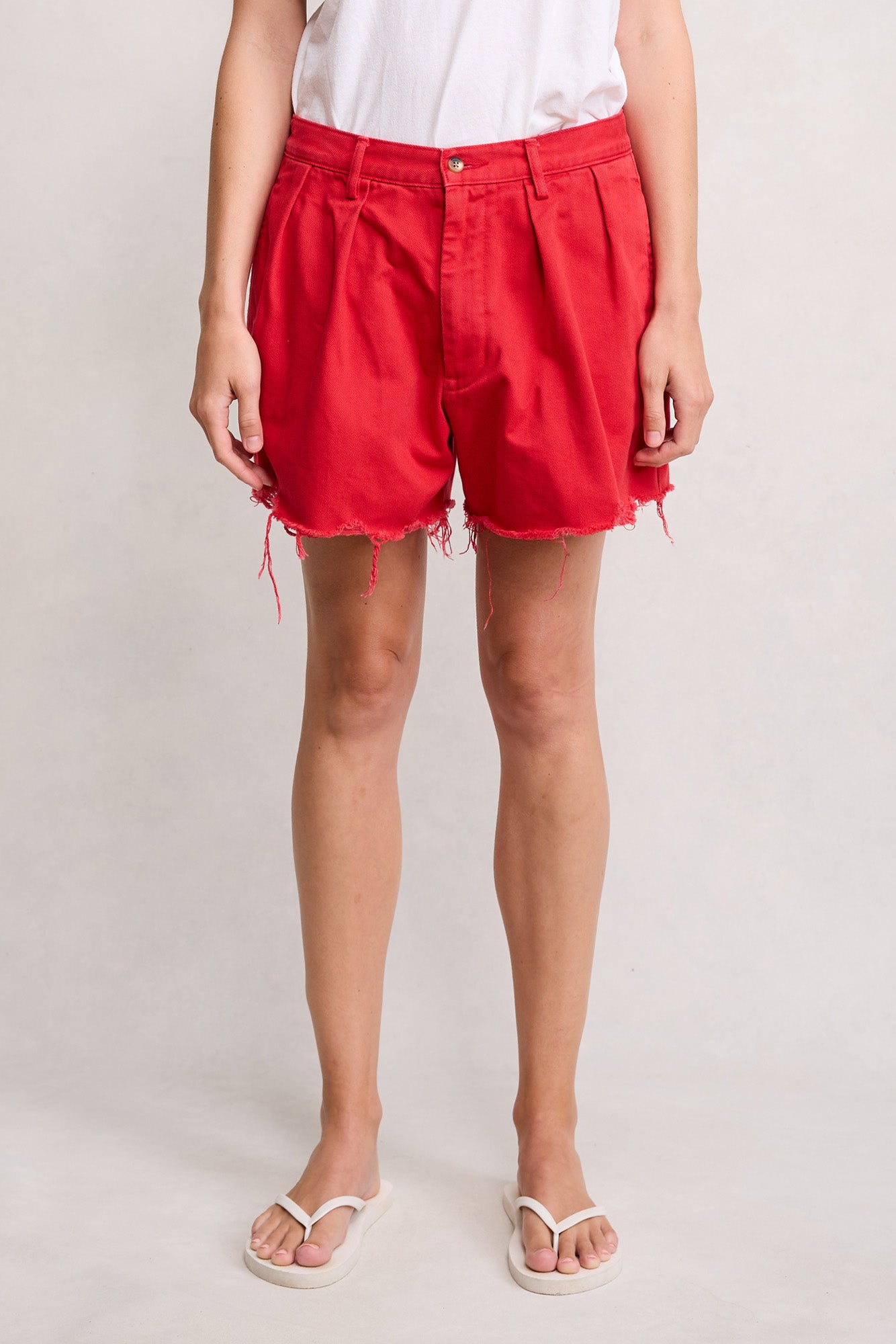 Blair Double Pleated Shorts - Nantucket Red