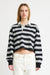 Rugby Long Sleeve Tee - Light Heather Grey/Black Wide Stripe