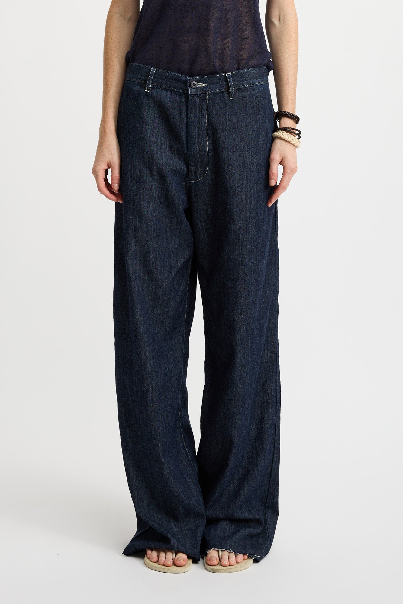 Teri Wide Leg Jean - Drapey Rinse Indigo