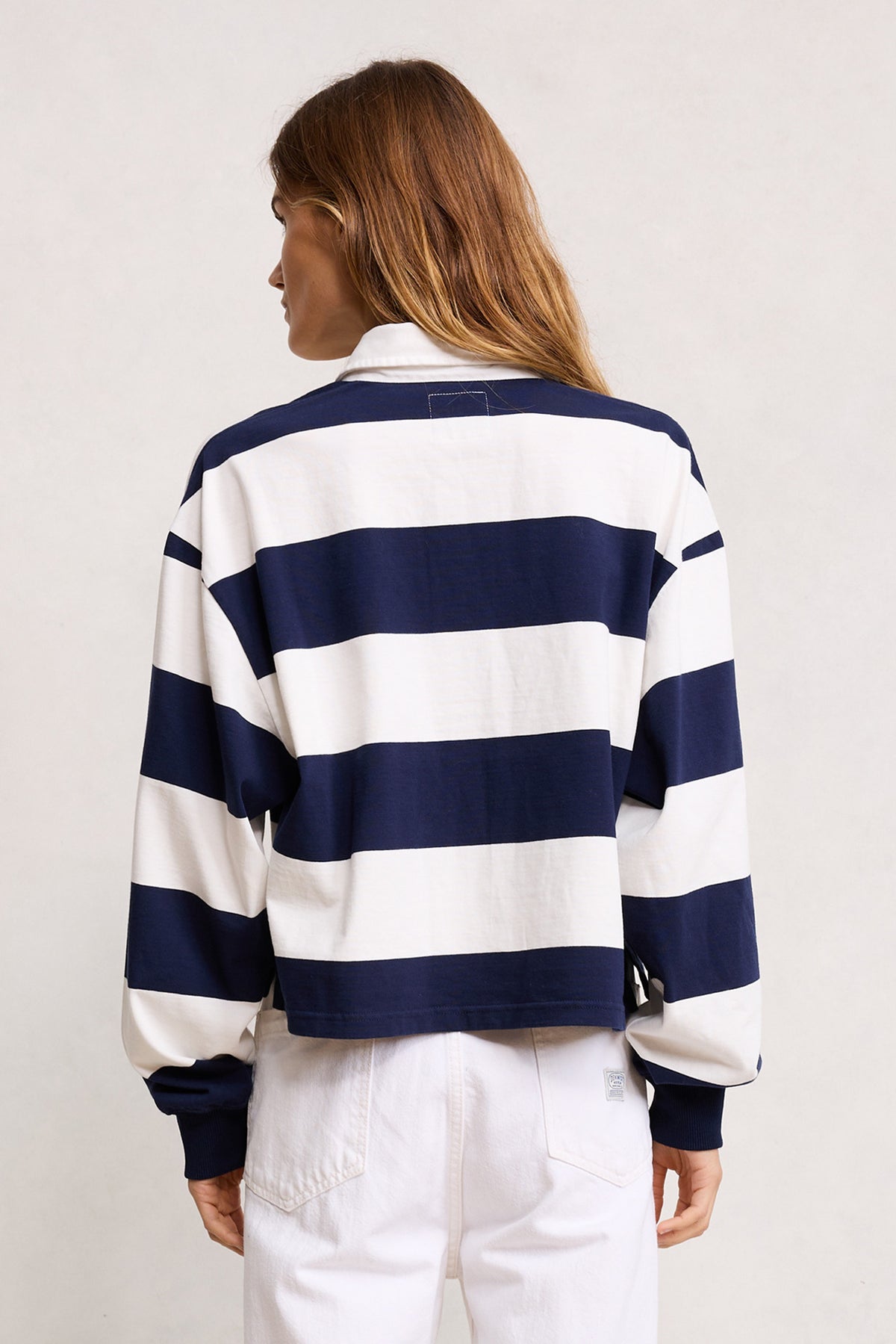 Rugby Long Sleeve Tee - Jumbo Navy Blue Stripe