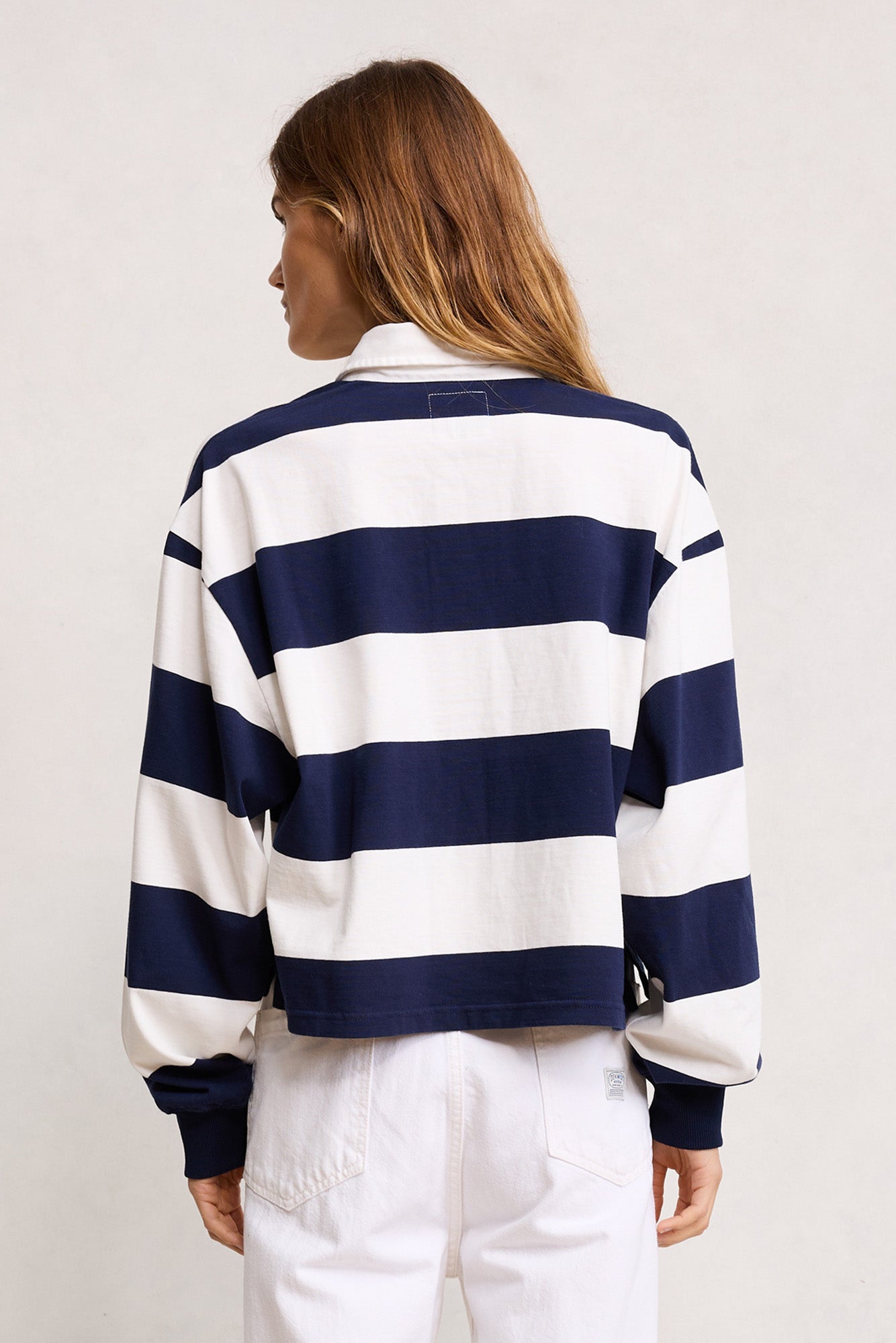Rugby Long Sleeve Tee - Jumbo Navy Blue Stripe