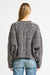 Cable Sweater W/Rolled Neck - Marled Charcoal Grey