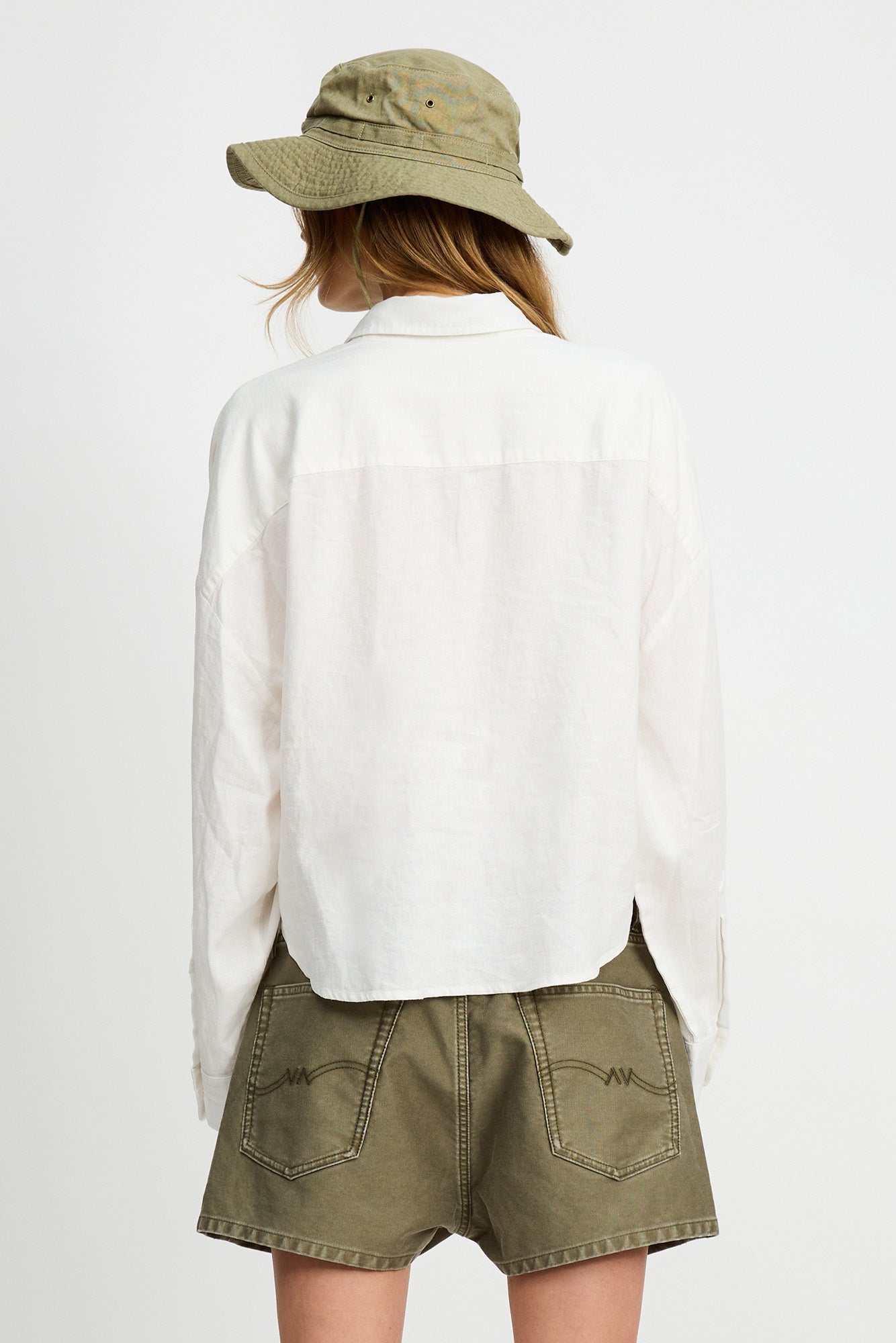 Twisted Front Shirt - White