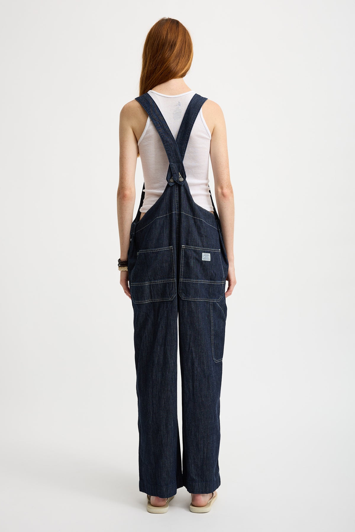 Tie Strap Relaxed Overall - Drapey Rinse Indigo