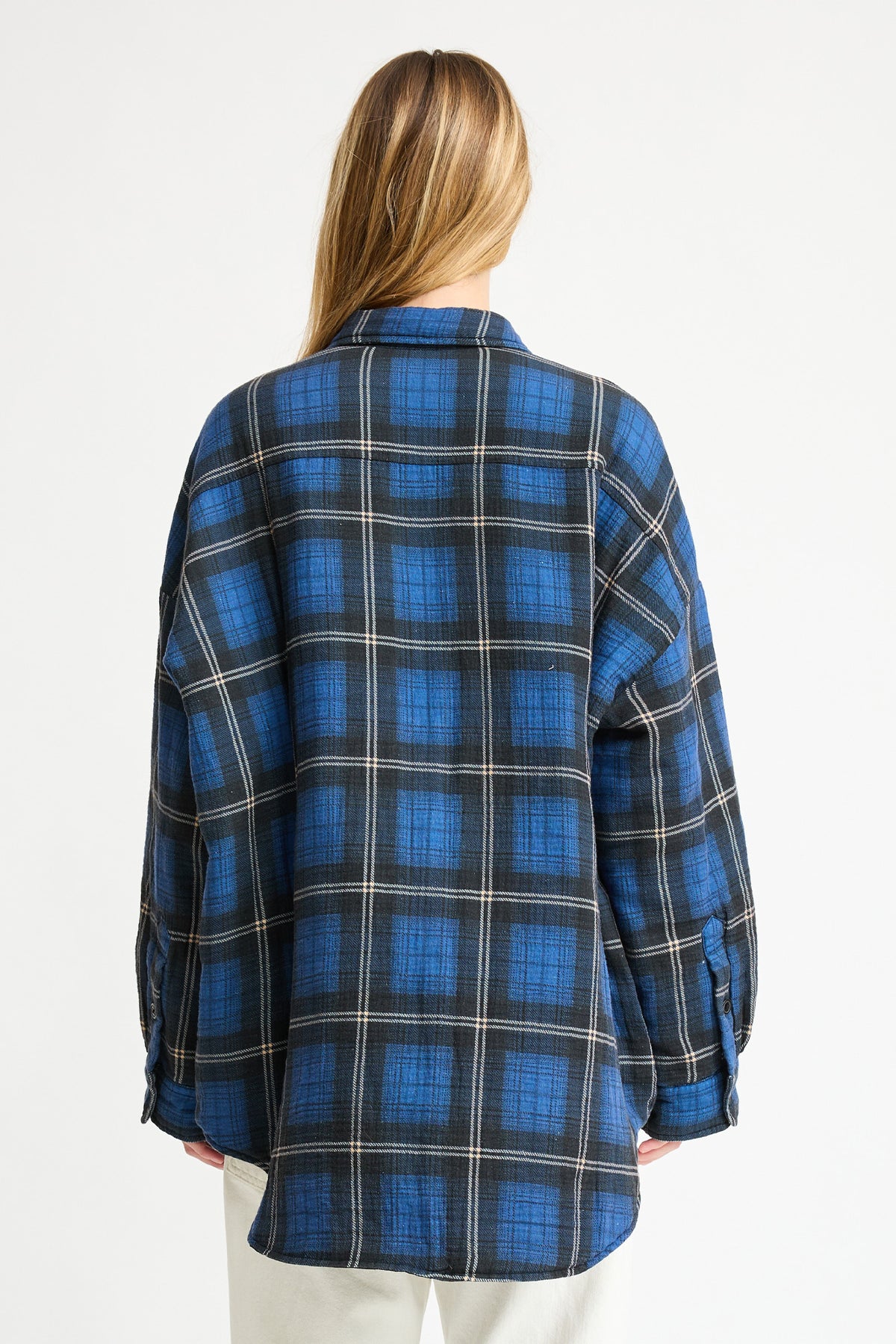 CPO Shirt Jacket - Printed Blue/Black Plaid
