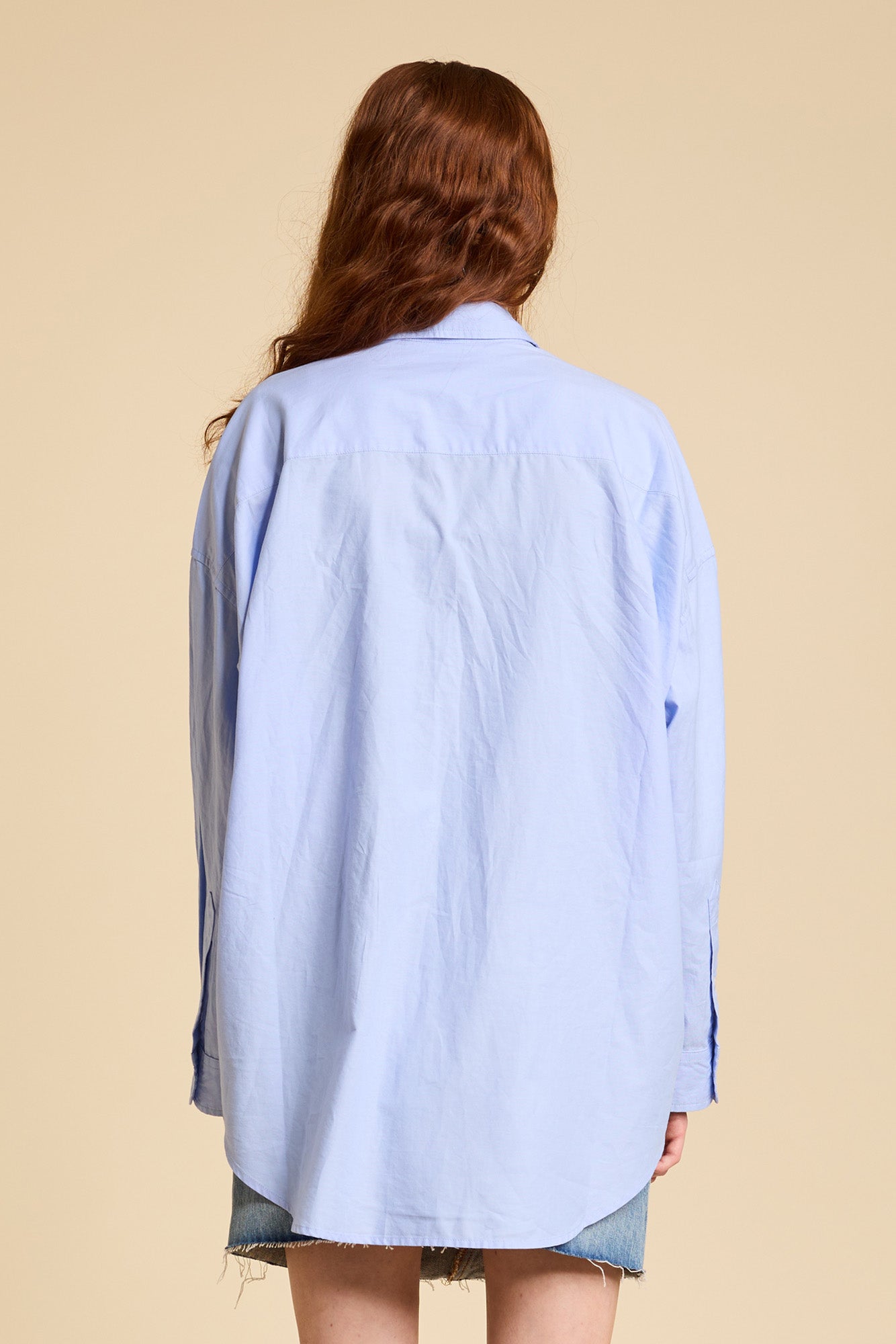 Button Front Shirt - Light Blue Oxford