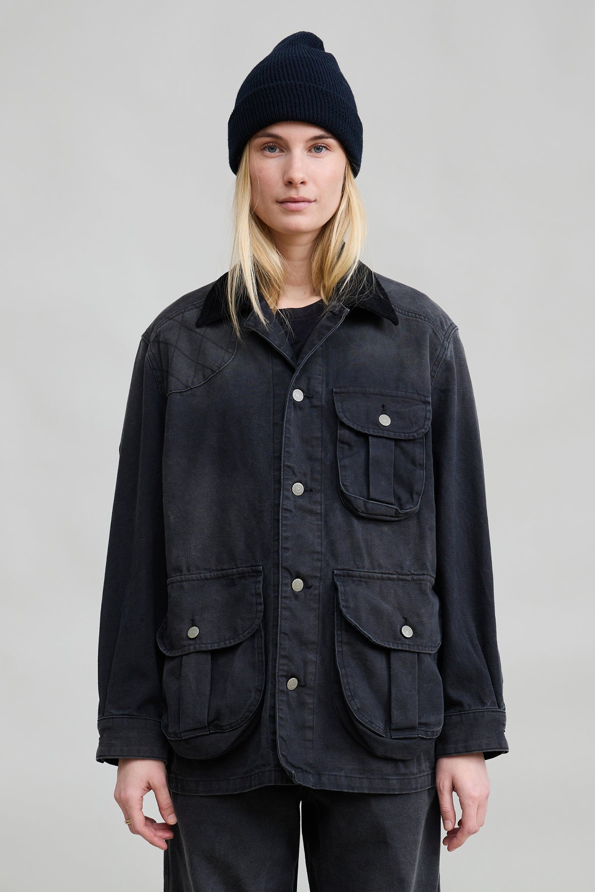 Relaxed Field Jacket - Worn Black Canvas