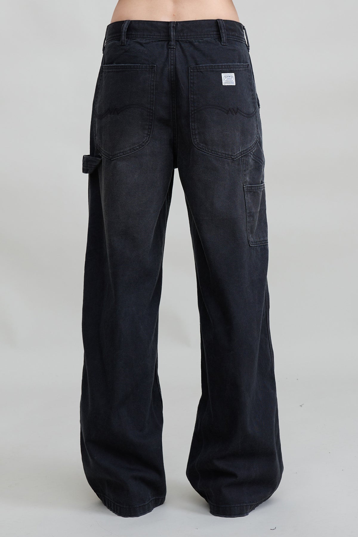 Teri Wide Leg Carpenter Pant - Worn Black Canvas