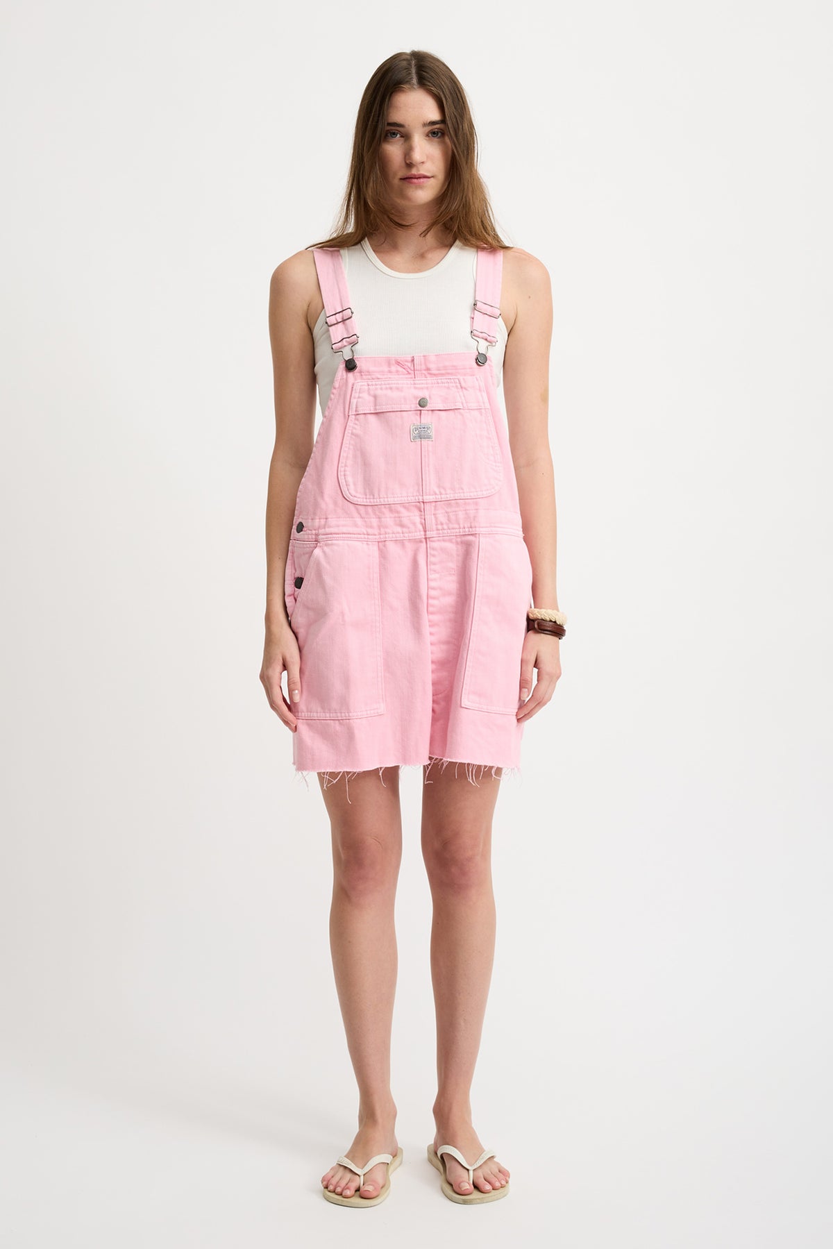 Relaxed Overall Short - Garment Dyed Orchid Pink