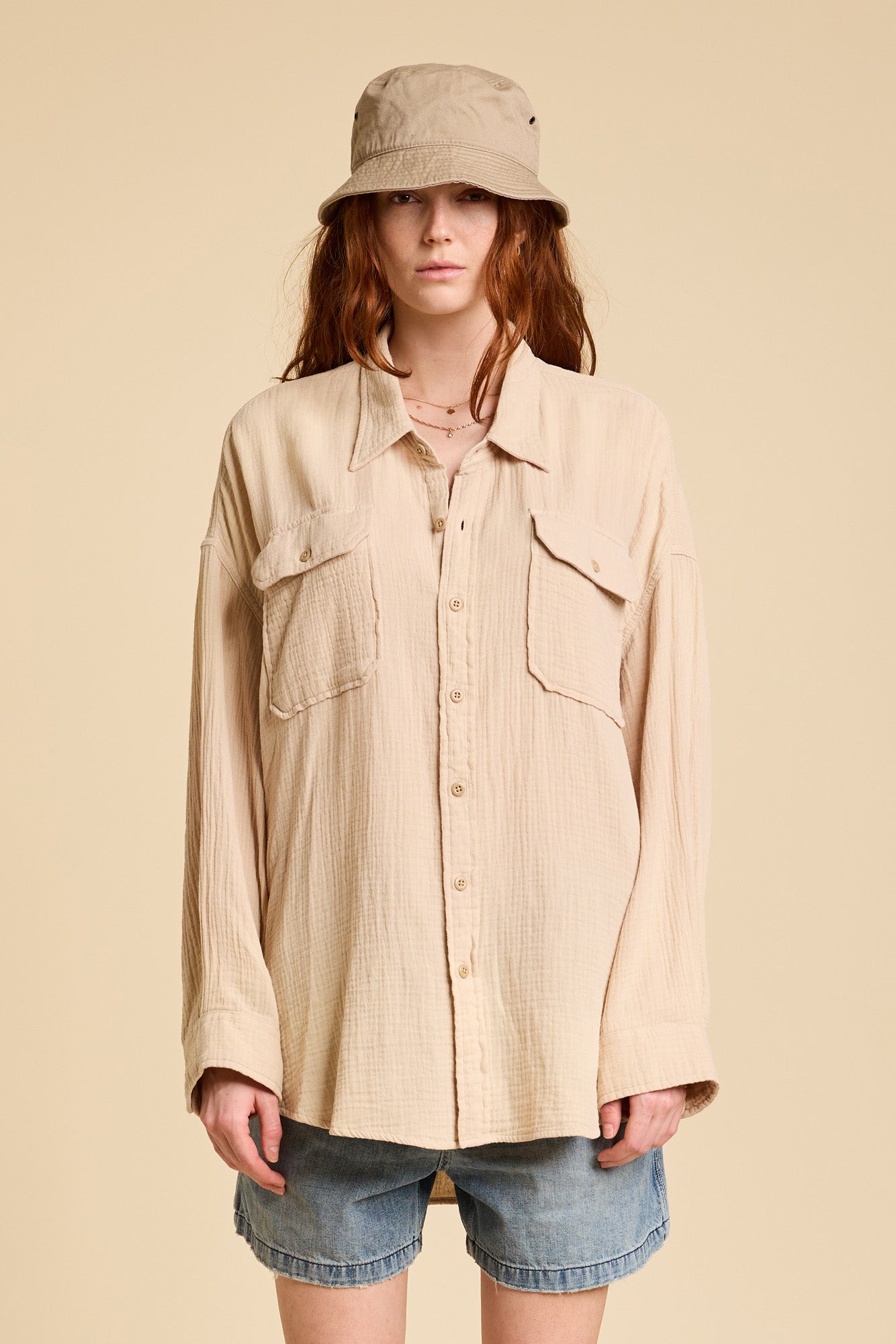 Utility Shirt - Light Sand Gauze