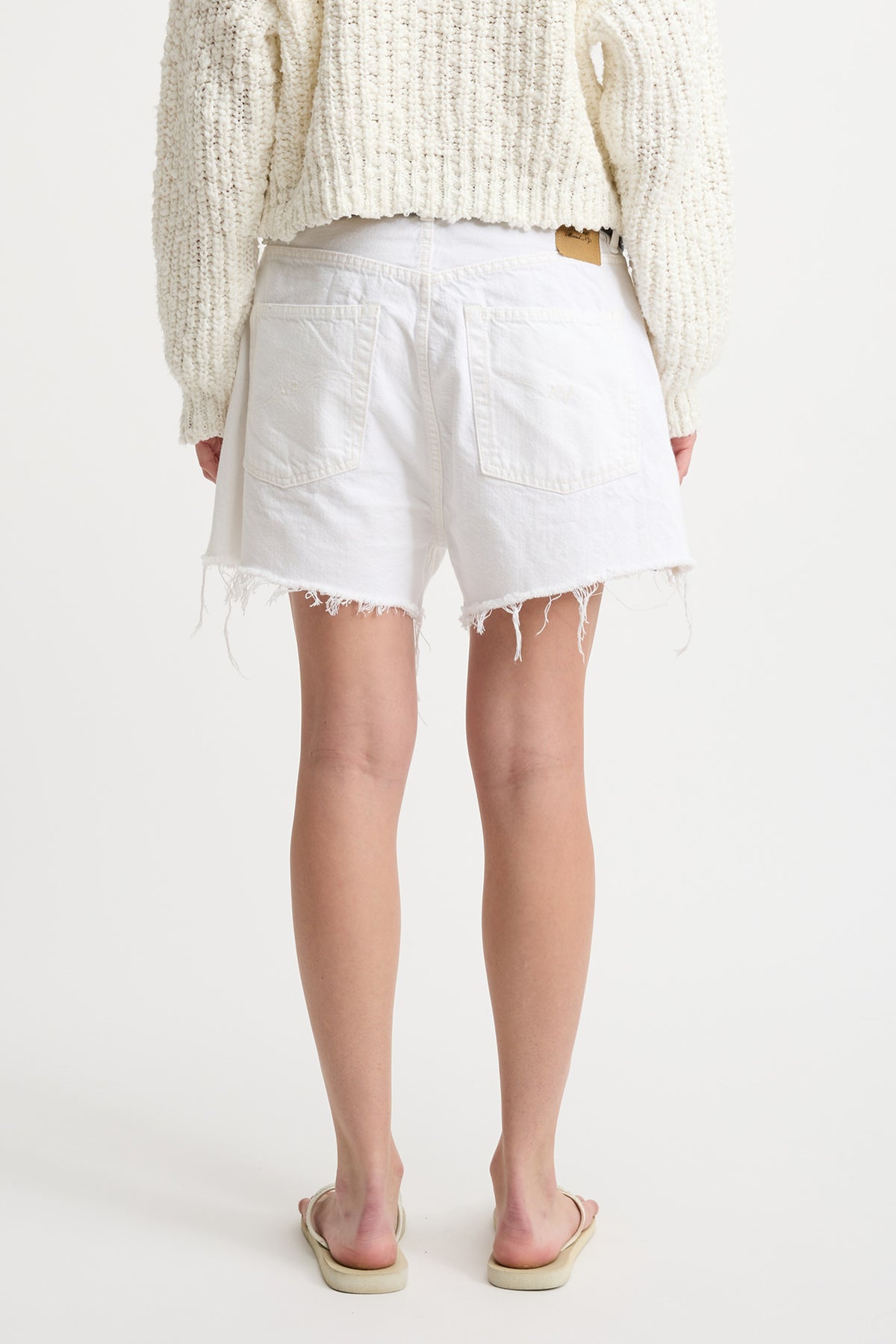 Brooke Short - White w/ Madras Patchwork