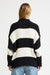 Oversized Ribbed Sweater - Black/Ecru Jumbo Stripe