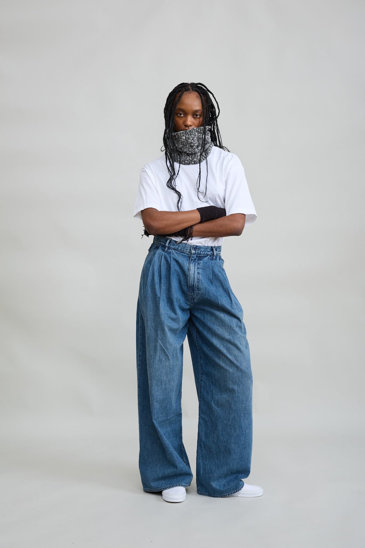 Ainsley Triple Pleat Jean - Shane Indigo