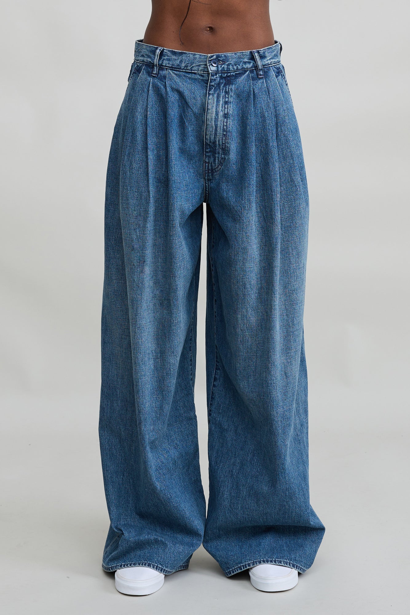 Ainsley Triple Pleat Jean - Shane Indigo