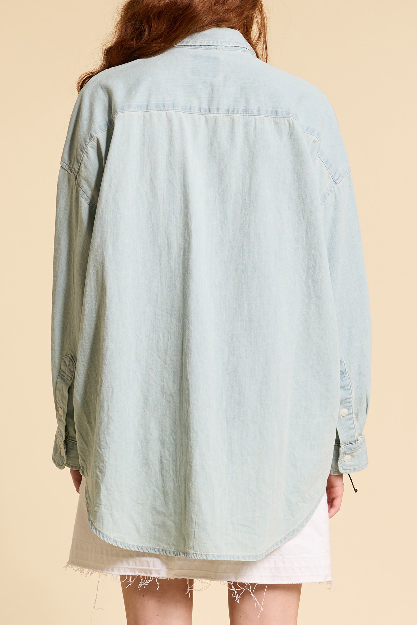 Button Front Shirt - Sunfaded Blue