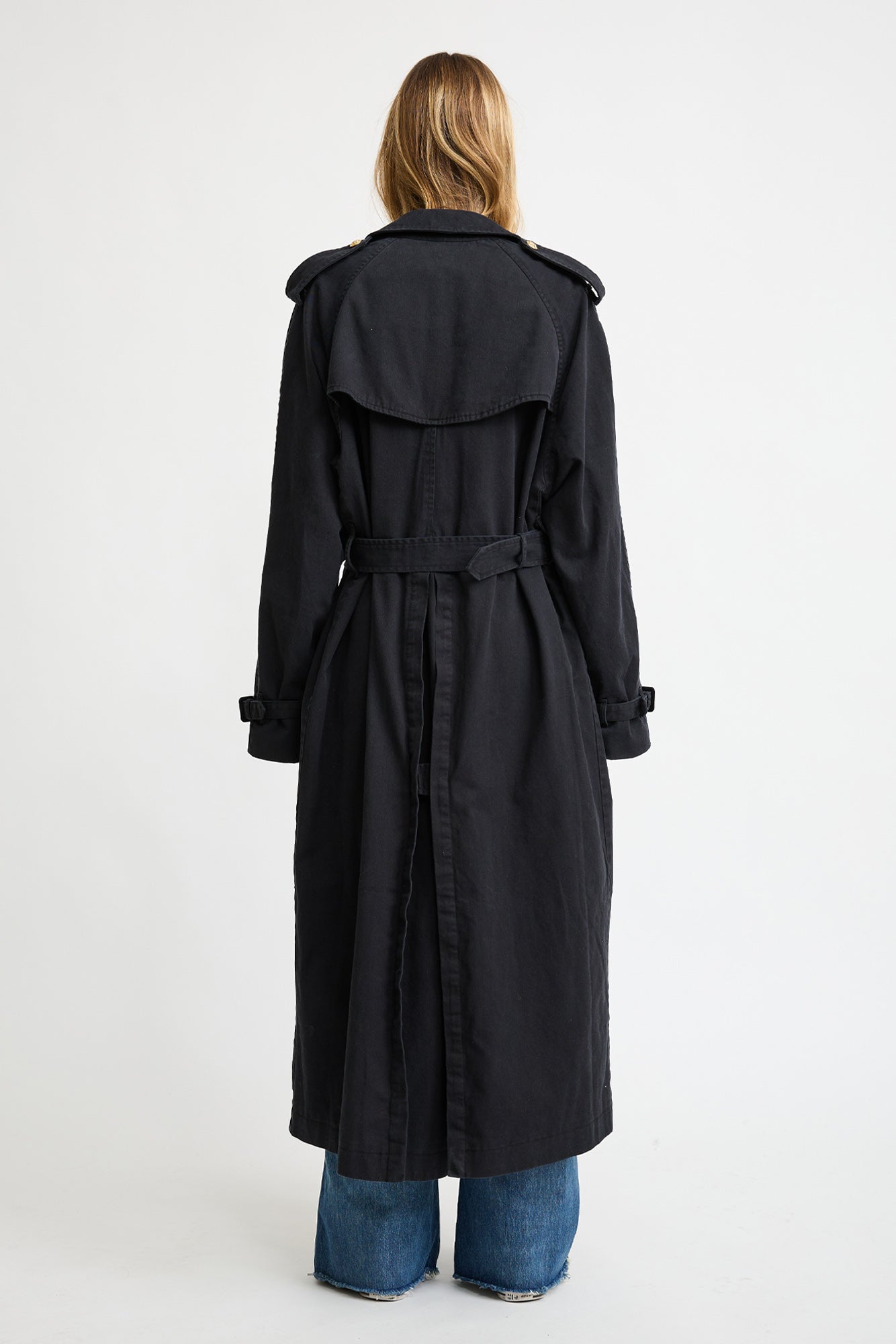 Oversized Trench Coat - Black