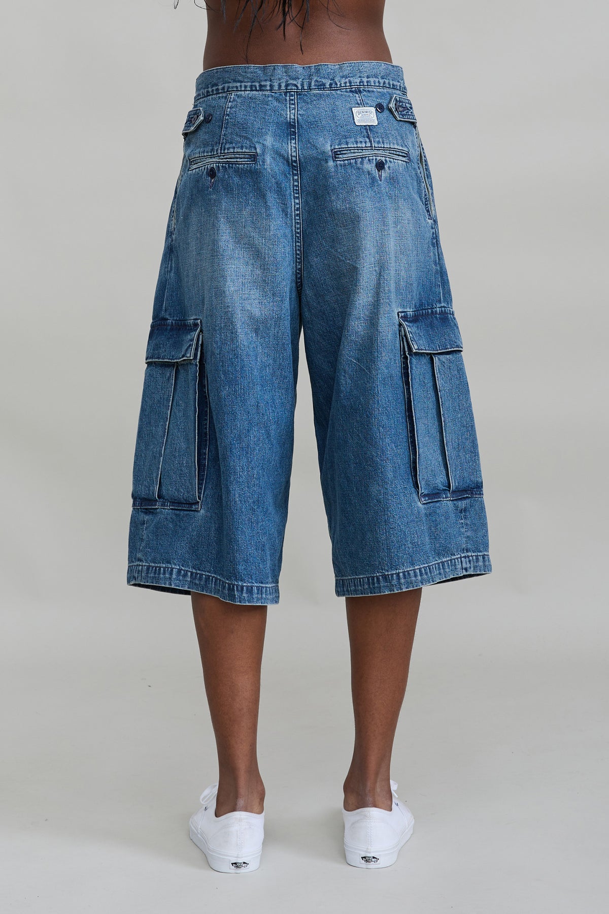 Ainsley Triple Pleat Cargo Short - Shane Indigo