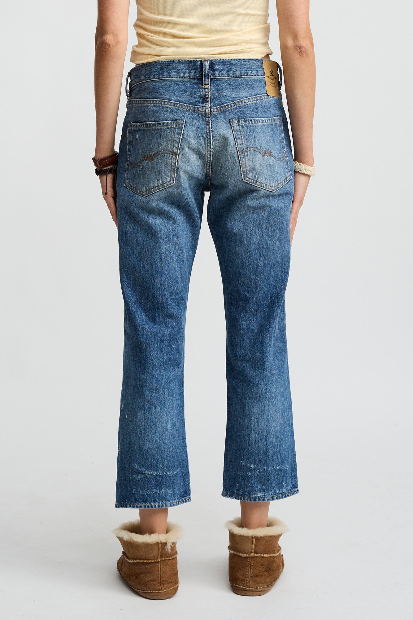 Lindsay Slim Boyfriend Jean - Fenmore Blue