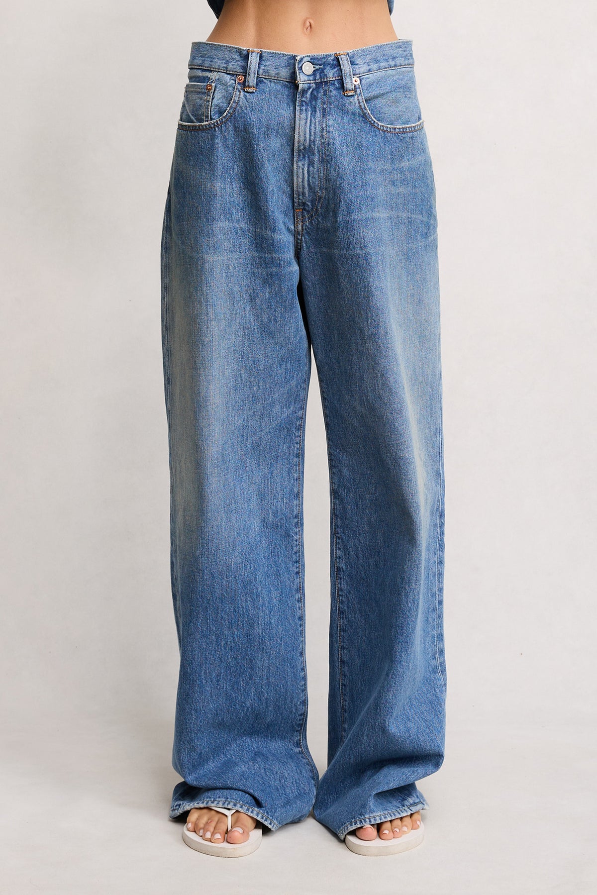 Teri Wide Leg Jean - Rehan Blue