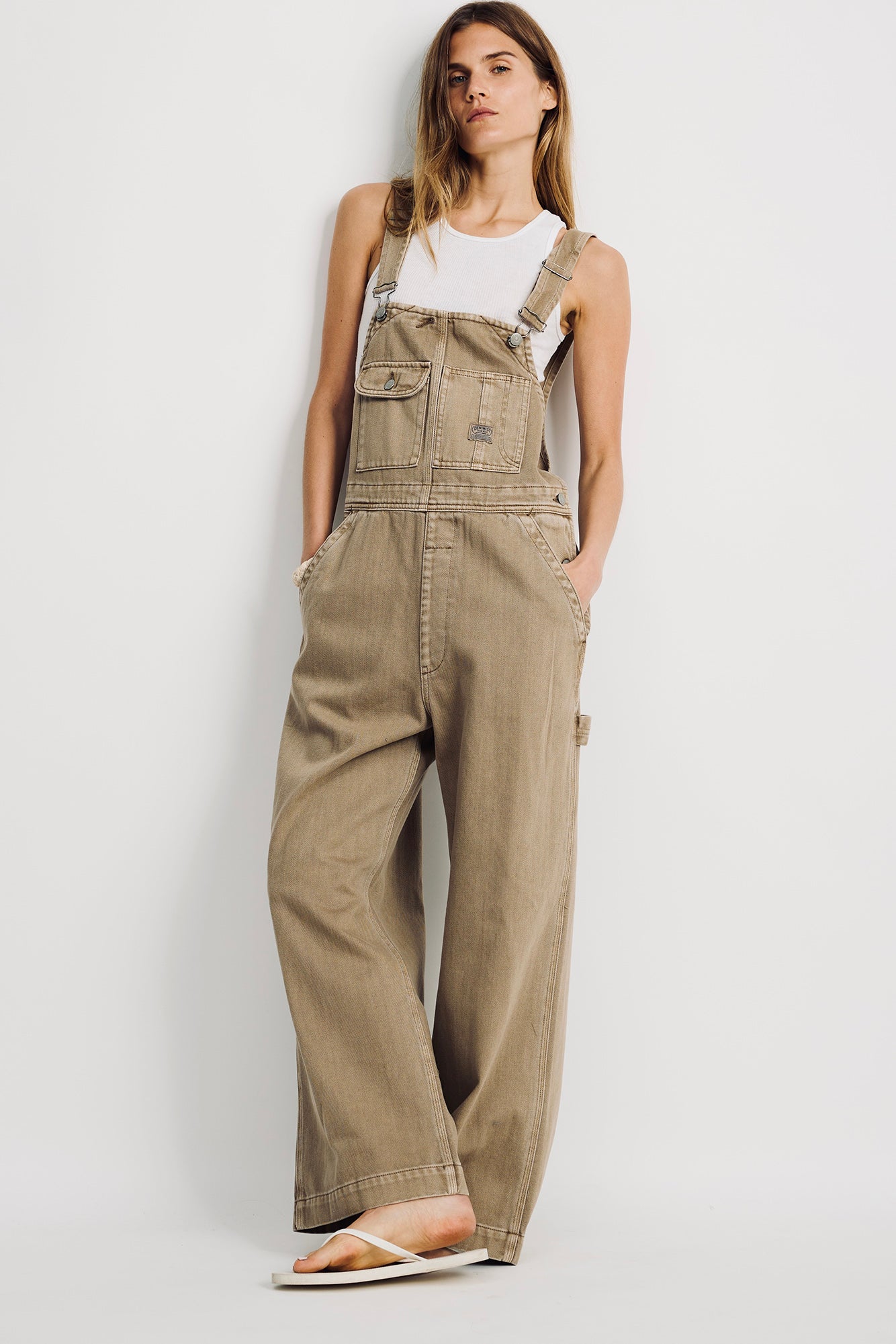 Slouch Bib Overall - Worn Khaki