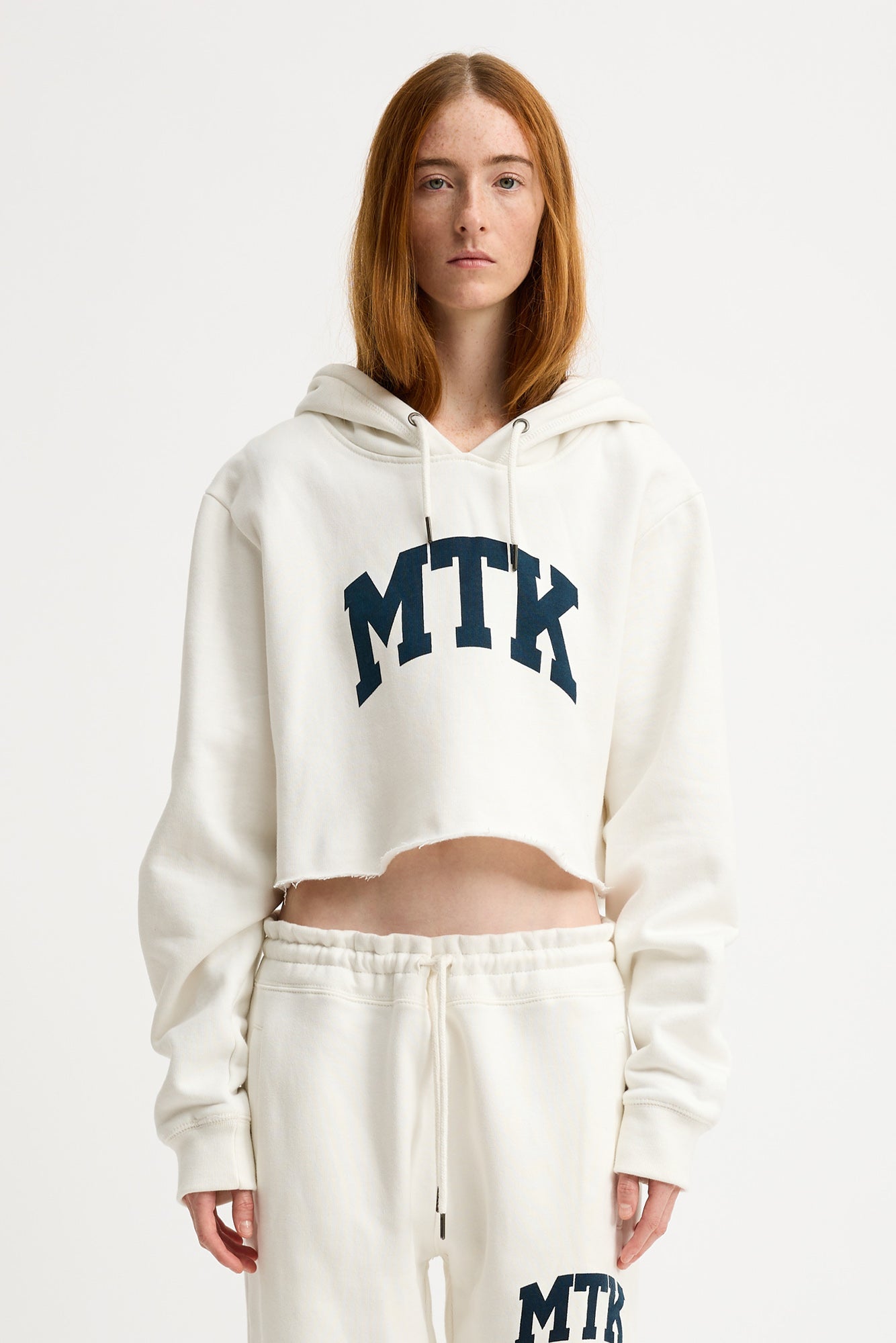 Cropped Classic MTK Hoodie - White