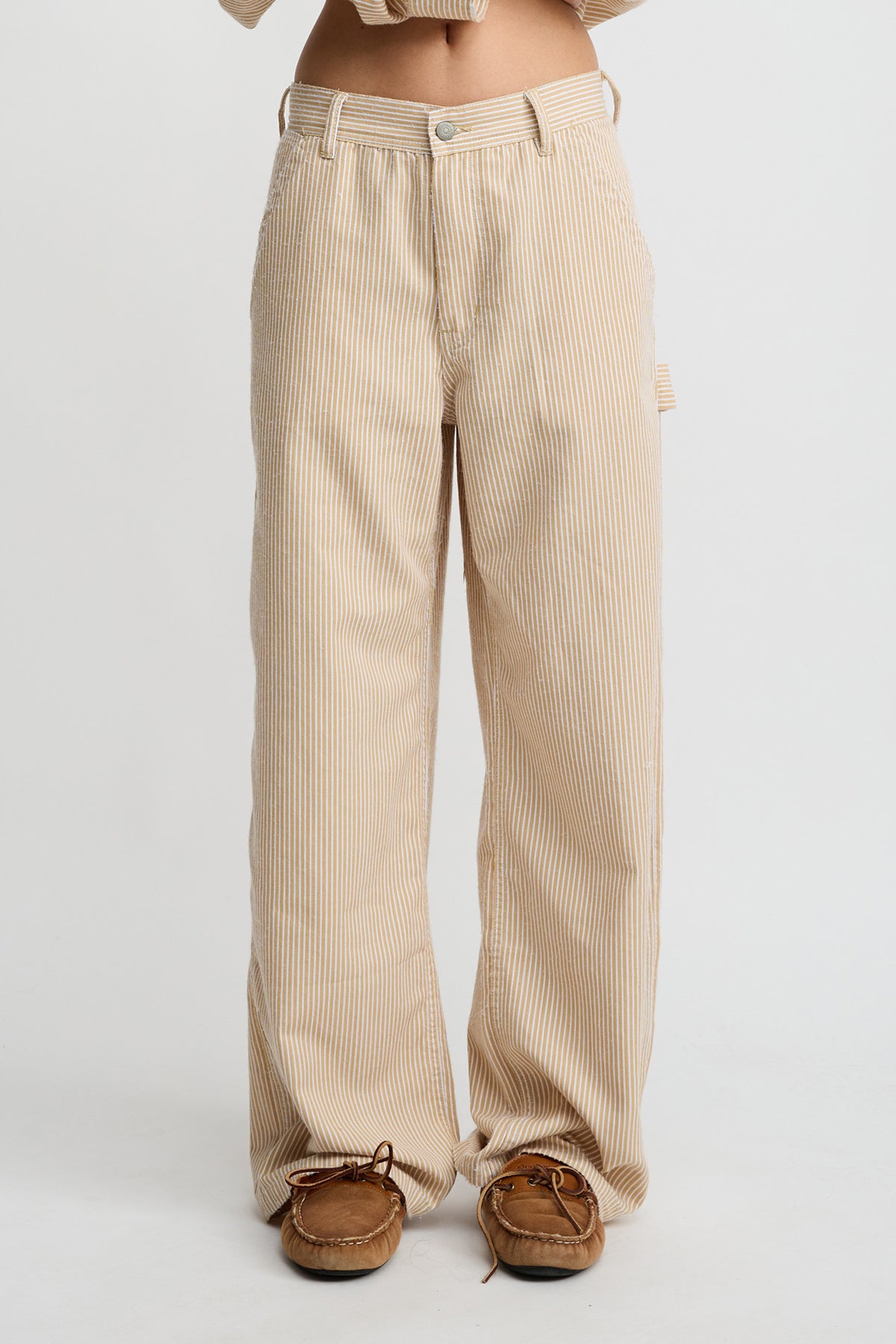 Teri Wide Leg Carpenter Pant - Railroad Khaki