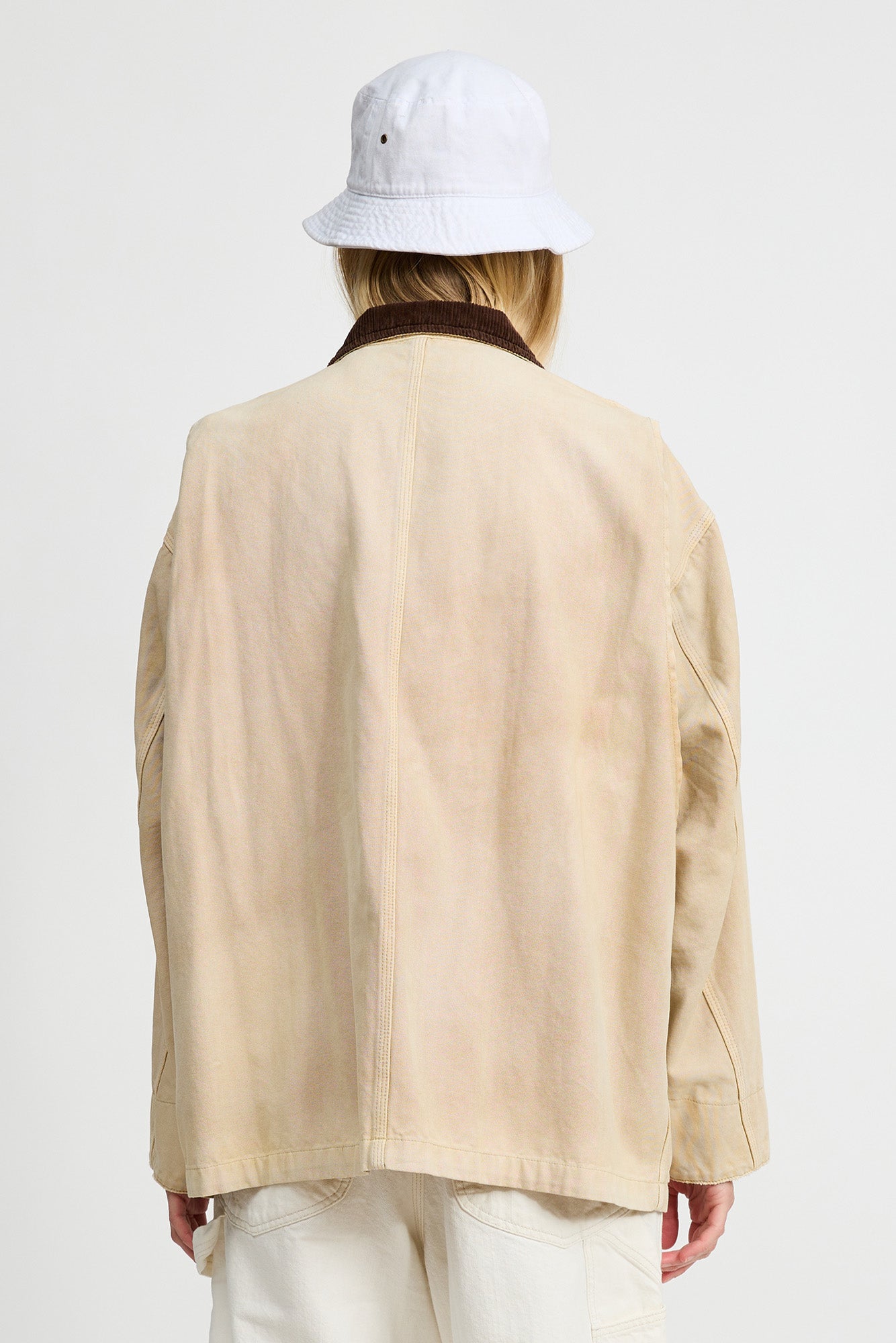Oversized Chore Jacket - Light Khaki - denimist