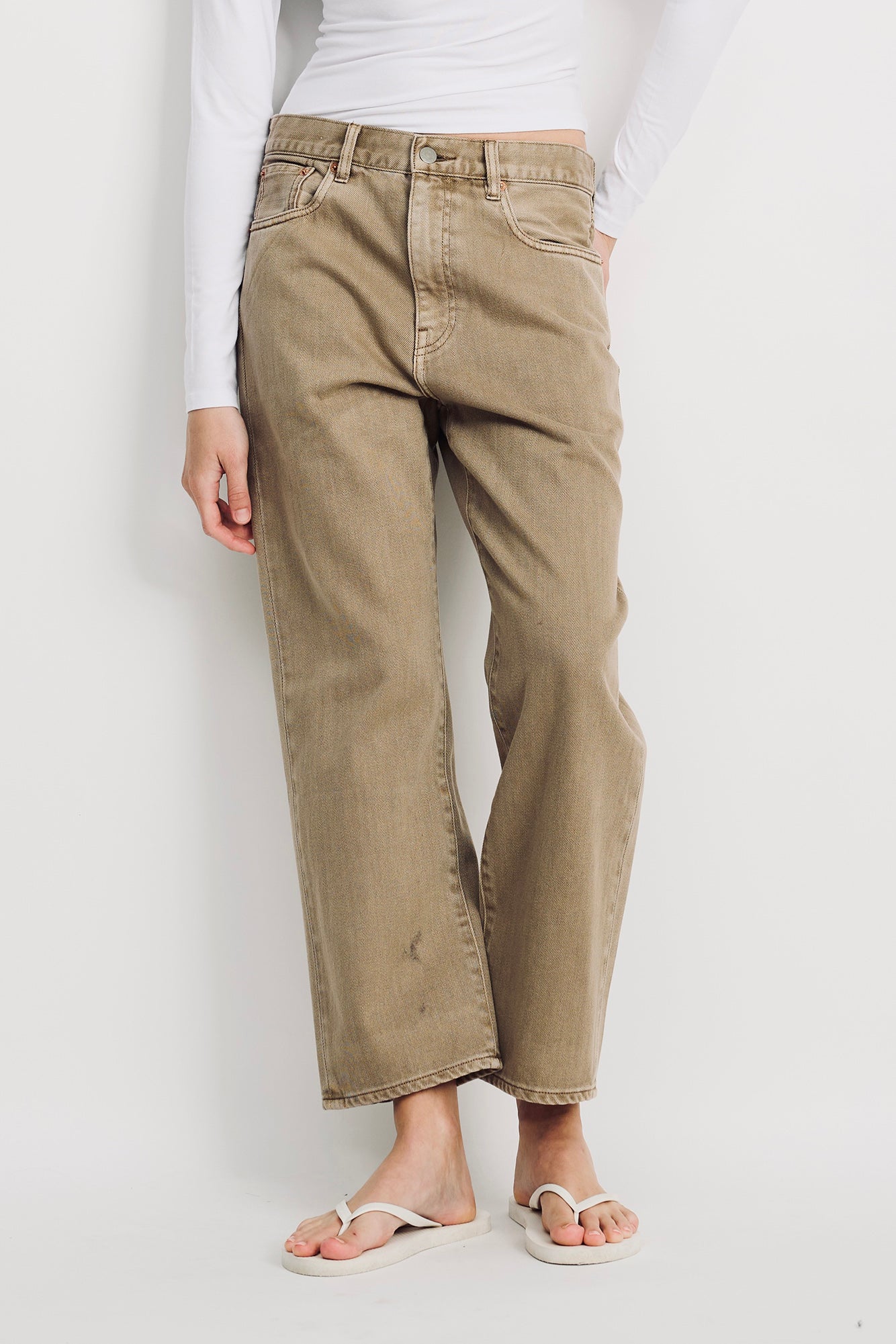 Lucy Boyfriend Jean - Worn Khaki