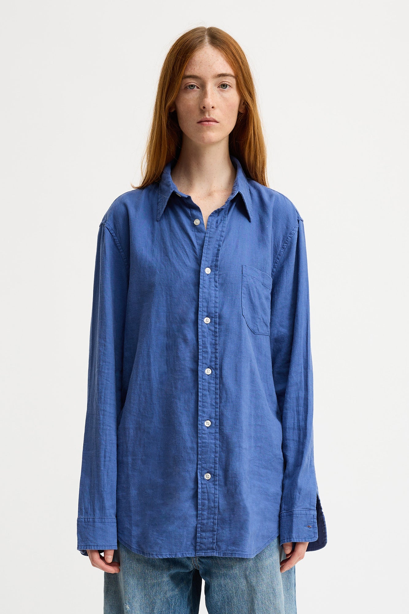 Boyfriend Shirt - Bright Blue