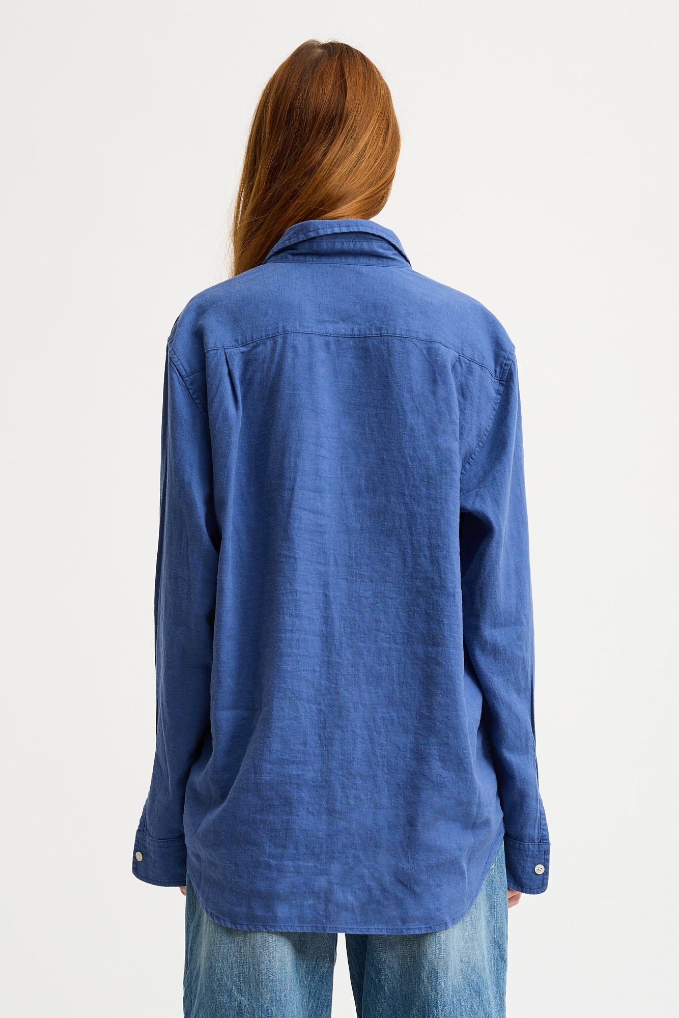 Boyfriend Shirt - Bright Blue