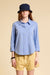 Adrienne Shrunken Shirt - Medium Blue