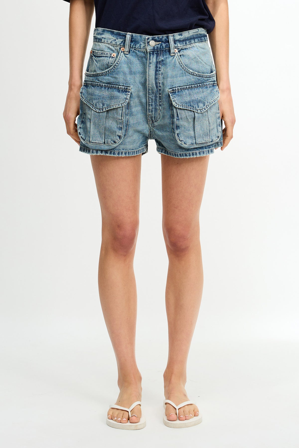 Claire Cargo Short - Holton Indigo