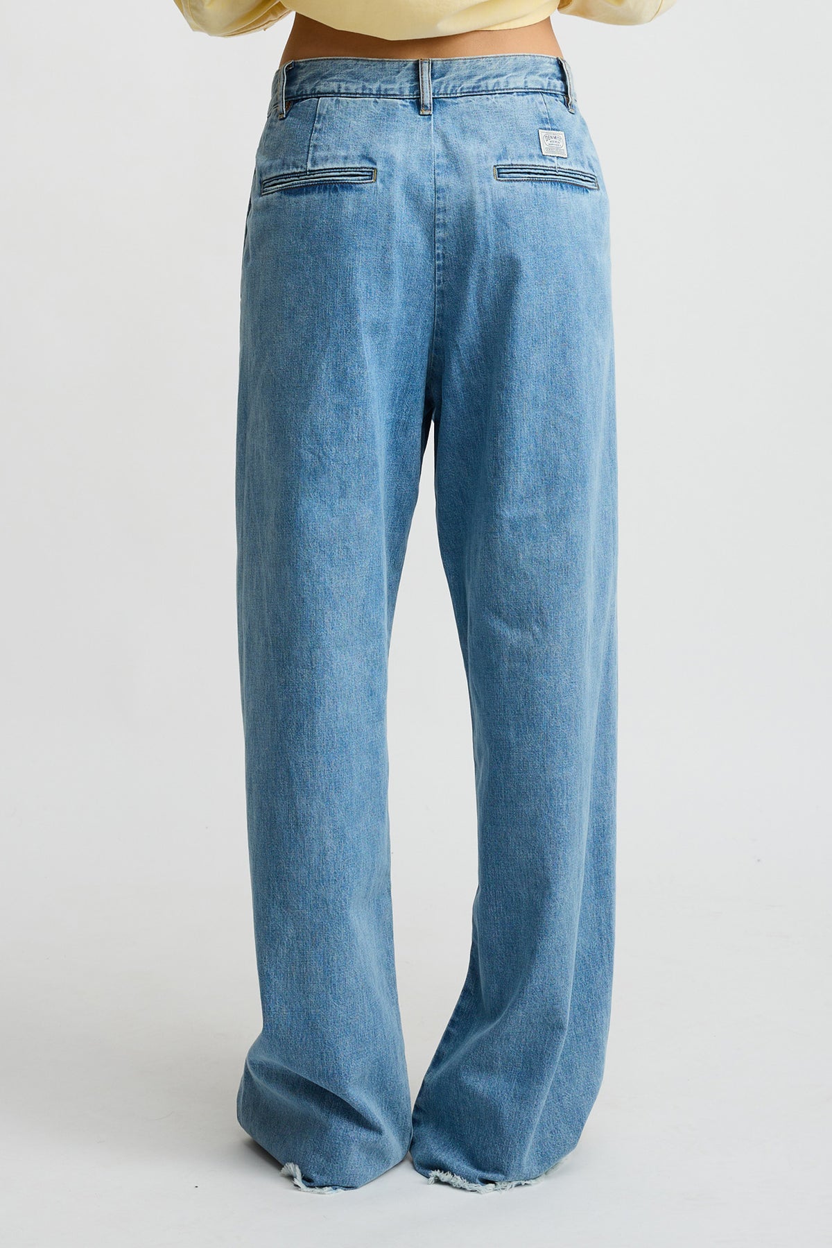 Blair Double Pleated Pant - Stone Wash Blue