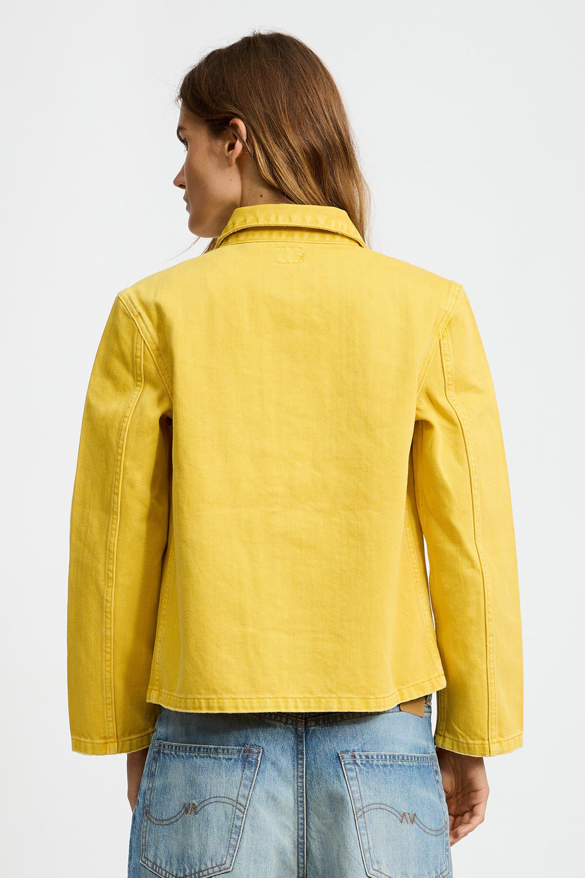 Grace Denim Work Jacket - Vibrant Yellow